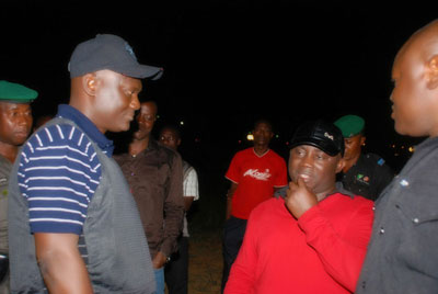 Chief Jephthah at the disarmament of Niger Delta Militants